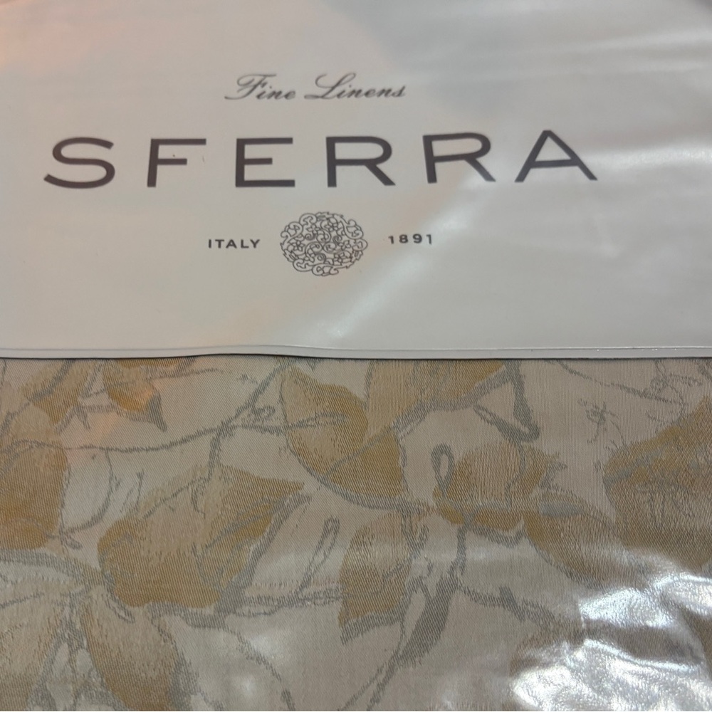 SFERRA Luxurious Linens with Gold Pattern